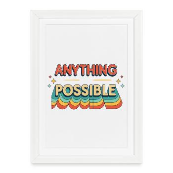 Anything Possible Retro Waves - Framed poster (27 × 37 cm) - white - Front