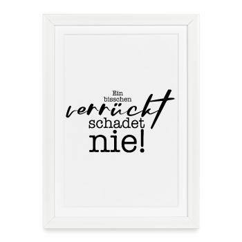 A LITTLE CRAZY - Framed poster (27 × 37 cm) - white - Front