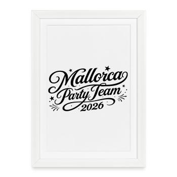 Équipe de la fête de Majorque 2026 - Affiche encadrée (27 × 37 cm) - blanc - Devant
