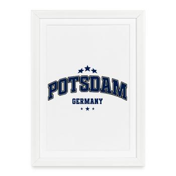 Emblème de Potsdam Allemagne - Affiche encadrée (27 × 37 cm) - blanc - Devant