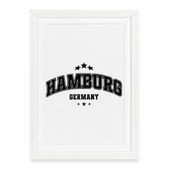 Lettrage de l’Arc de Hambourg - Affiche encadrée (27 × 37 cm) - blanc - Devant