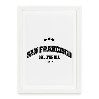 Lettrage de l’arc de San Francisco - Affiche encadrée (27 × 37 cm) - blanc - Devant