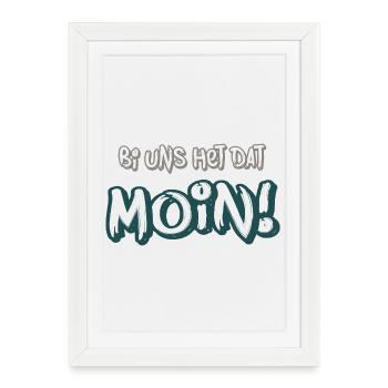 Hello! North German greeting with humor - Framed poster (27 × 37 cm) - white - Front