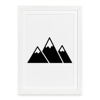 Mountains Mountain Hiking Outdoor Vector - Framed poster (27 × 37 cm) - white - Front