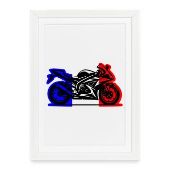 Motorcycle France 2026 - Framed poster (27 × 37 cm) - white - Front