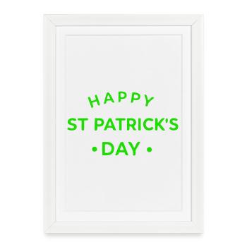 St. Patrick's Day Green - Framed poster (27 × 37 cm) - white - Front