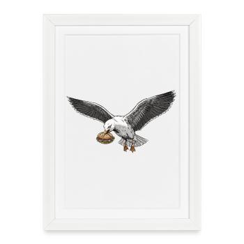 Boulderer Colorsplash Boulder Bouldering - Framed poster (27 × 37 cm) - white - Front