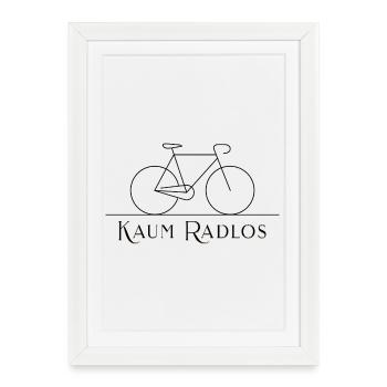 Conception de vélos à peine sans roues - Affiche encadrée (27 × 37 cm) - blanc - Devant