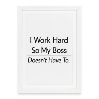 Stress idioten Arbeit Job büro chef lustig - Framed poster (27 × 37 cm) - white - Front