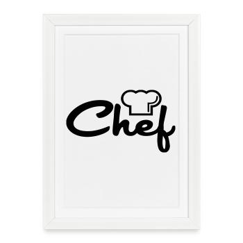 Chef de cuisine - Framed poster (27 × 37 cm) - white - Front