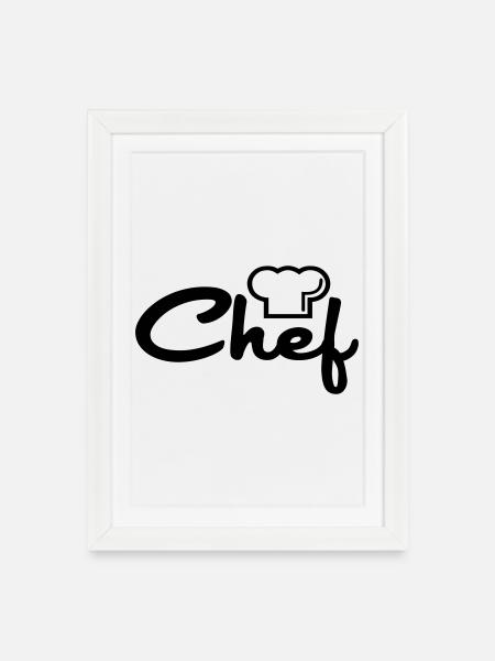 Chef de cuisine - Framed poster (27 × 37 cm) - white