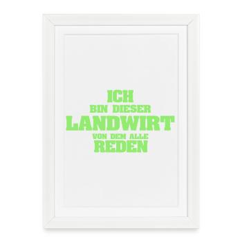 Farmer - Framed poster (27 × 37 cm) - white - Front