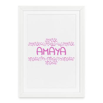 Bébé Amaya - Affiche encadrée (27 × 37 cm) - blanc - Devant