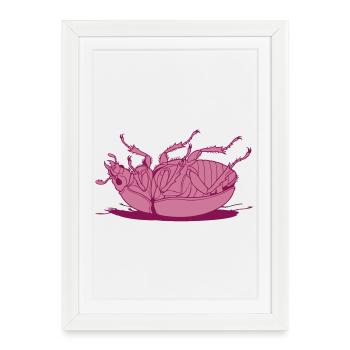 Tipped-over cockroach - Framed poster (27 × 37 cm) - white - Front