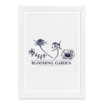 Blooming garden - Framed poster (27 × 37 cm) - white - Front