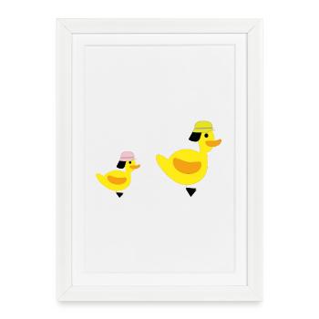 Canards de Feu - Filles - Affiche encadrée (27 × 37 cm) - blanc - Devant