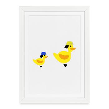 Pompiers Ducks - Jack - Affiche encadrée (27 × 37 cm) - blanc - Devant