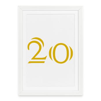 20. 20th ANNIVERSARY. 20 YEARS ANNIVERSARY. 20 YEARS. - Framed poster (27 × 37 cm) - white - Front