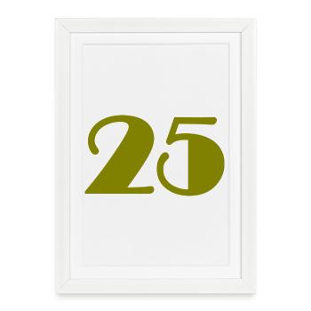 25. 25 YEARS. 25th ANNIVERSARY. 25 YEARS ANNIVERSARY. - Framed poster (27 × 37 cm) - white - Front