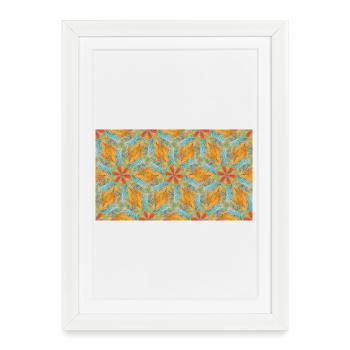 Kaleidoscope Autumn Tide - Framed poster (27 × 37 cm) - white - Front