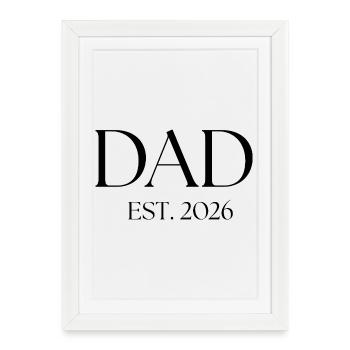 Papa bientôt - Affiche encadrée (27 × 37 cm) - blanc - Devant
