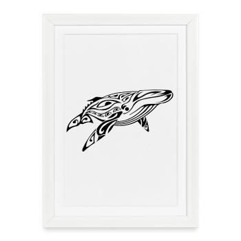 Baleine_1 - Affiche encadrée (27 × 37 cm) - blanc - Devant
