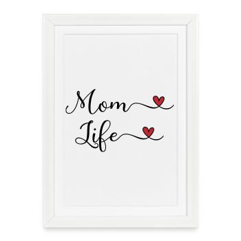 La vie de maman - Affiche encadrée (27 × 37 cm) - blanc - Devant