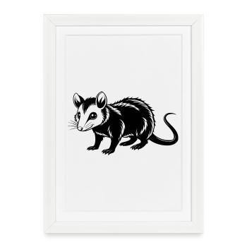 Skin possum - Framed poster (27 × 37 cm) - white - Front