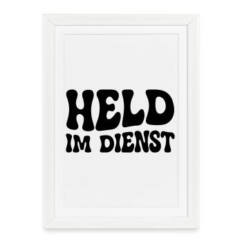 Held im Dienst - Gerahmtes Poster (27 × 37 cm) - Weiß - Vorne