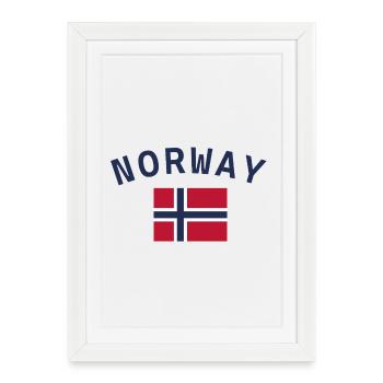 Norway - Framed poster (27 × 37 cm) - white - Front