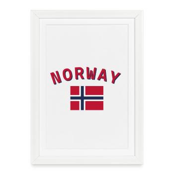 Norway - Framed poster (27 × 37 cm) - white - Front