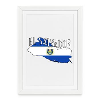 El Salvador Flag Salvadoran Flag Salvadoran Proud - Framed poster (27 × 37 cm) - white - Front
