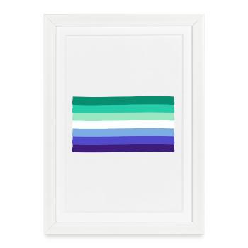 Gay Pride Flag - Framed poster (27 × 37 cm) - white - Front