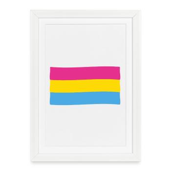 Drapeau pansexuel : fierté et diversité - Affiche encadrée (27 × 37 cm) - blanc - Devant