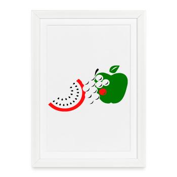 Fruit - Affiche encadrée (27 × 37 cm) - blanc - Devant
