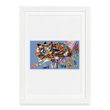 Désir néon - Affiche encadrée (27 × 37 cm) - blanc - Devant