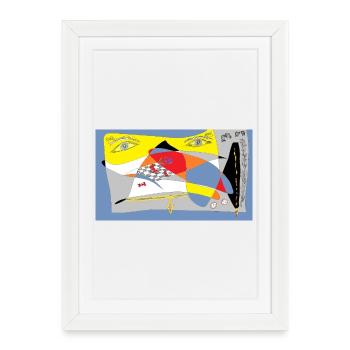 The Chess Game Art - Framed poster (27 × 37 cm) - white - Front