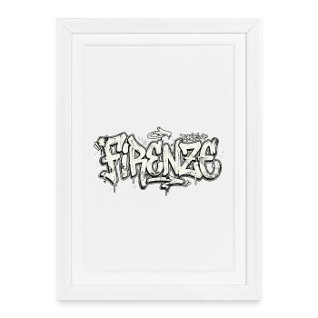 Journée de l’écriture manuscrite de Florence Graffiti - Affiche encadrée (27 × 37 cm) - blanc - Devant