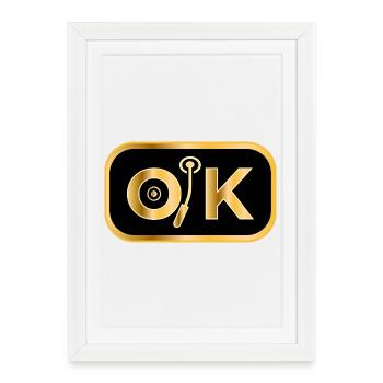 OK - Framed poster (27 × 37 cm) - white - Front