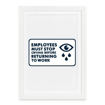 Funny Employee HR Employee Manager Men women - Framed poster (27 × 37 cm) - white - Front