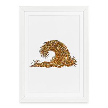 Large Wave for Modular Synthesizer Musician - Framed poster (27 × 37 cm) - white - Front