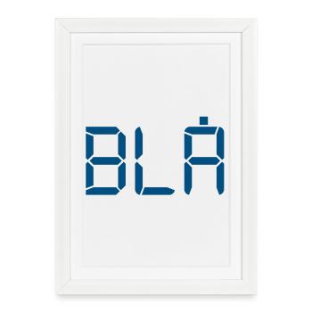 Bleu - LCD - Affiche encadrée (27 × 37 cm) - blanc - Devant