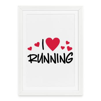 courir - Affiche encadrée (27 × 37 cm) - blanc - Devant