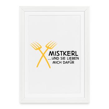 2541614 15142795 fils de - Affiche encadrée (27 × 37 cm) - blanc - Devant