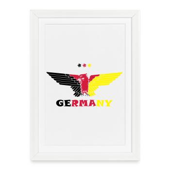 Allemagne Adler Allemagne de couleur - Affiche encadrée (27 × 37 cm) - blanc - Devant