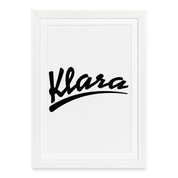 klara | Klara - Affiche encadrée (27 × 37 cm) - blanc - Devant