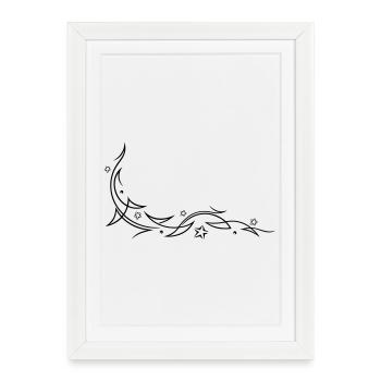 Tribal avec des étoiles - Affiche encadrée (27 × 37 cm) - blanc - Devant
