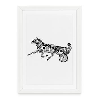 trotter - Affiche encadrée (27 × 37 cm) - blanc - Devant