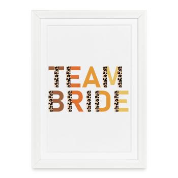 Enterrement de vie de jeune fille drôle l’équipe Bride - Affiche encadrée (27 × 37 cm) - blanc - Devant