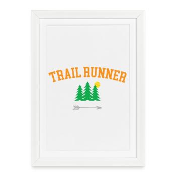 Trail Runner - Framed poster (27 × 37 cm) - white - Front